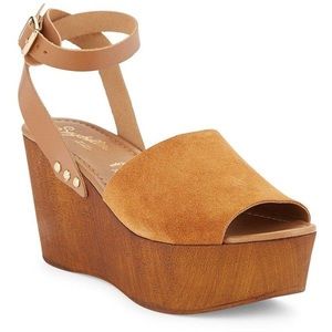 Seychelles Shoes Forward Wooden Wedge Brown Suede Leather Upper Women’s Size 8.5